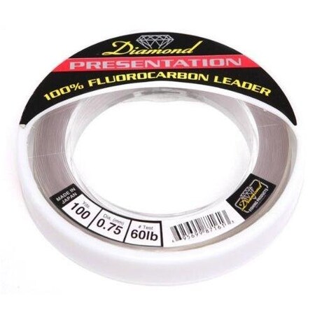 Momoi Diamond Presentation Fluorocarbon Leader 50Lb 25Yd Pink 87051